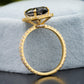 Cushion Rutilated Quartz Moissanite Ring customdiamjewel