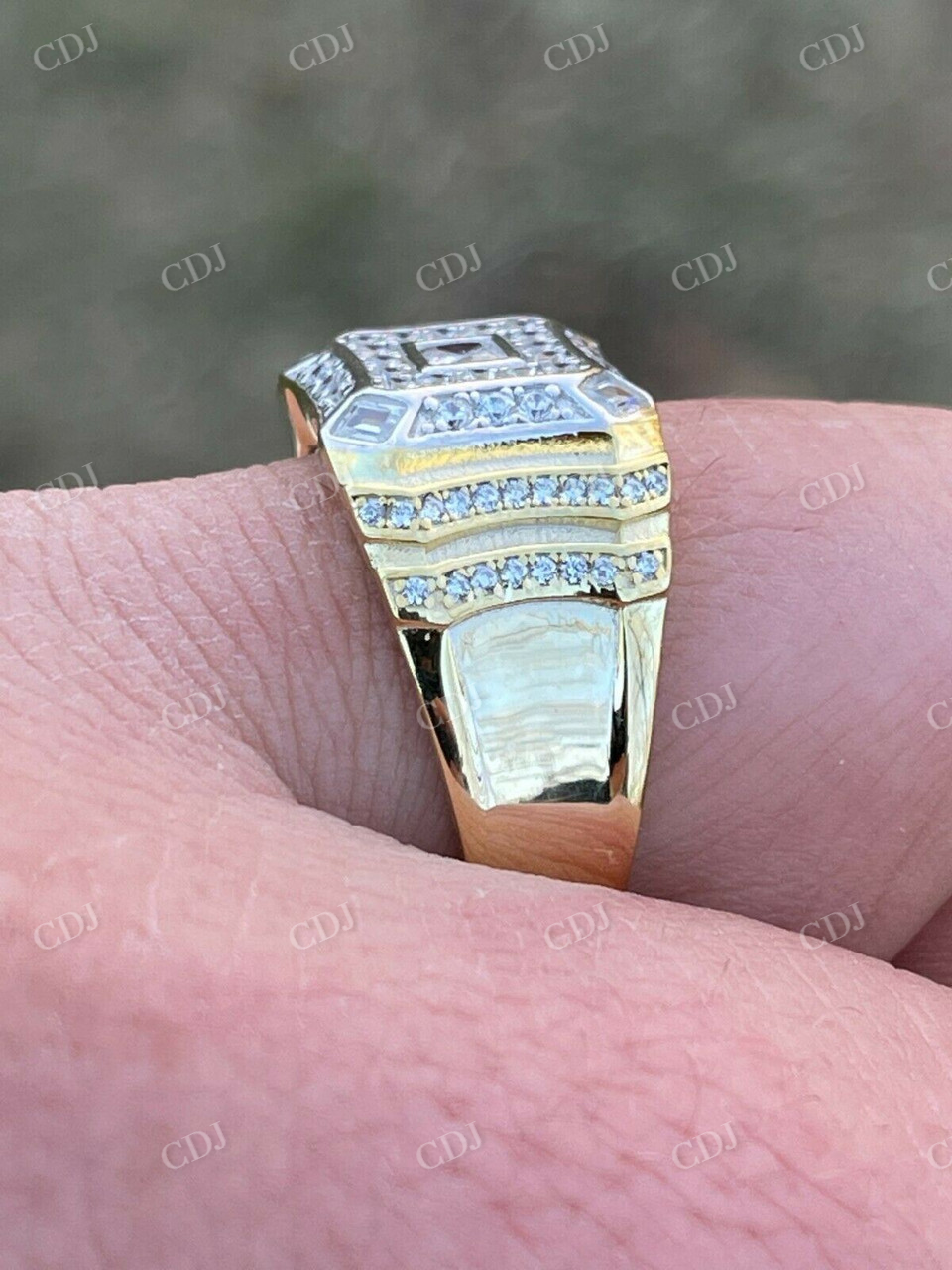 Diamond Iced out Mens hip hop Ring  customdiamjewel   