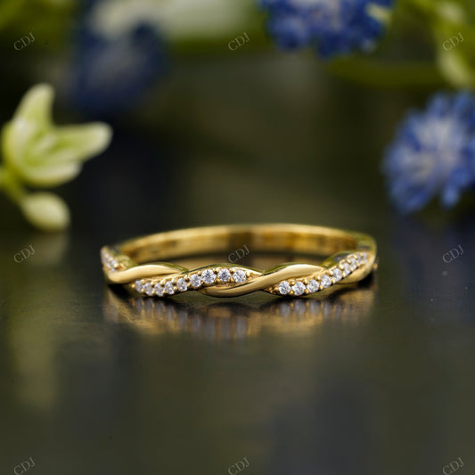 Curved Twist Lab-Grown Diamond Band customdiamjewel