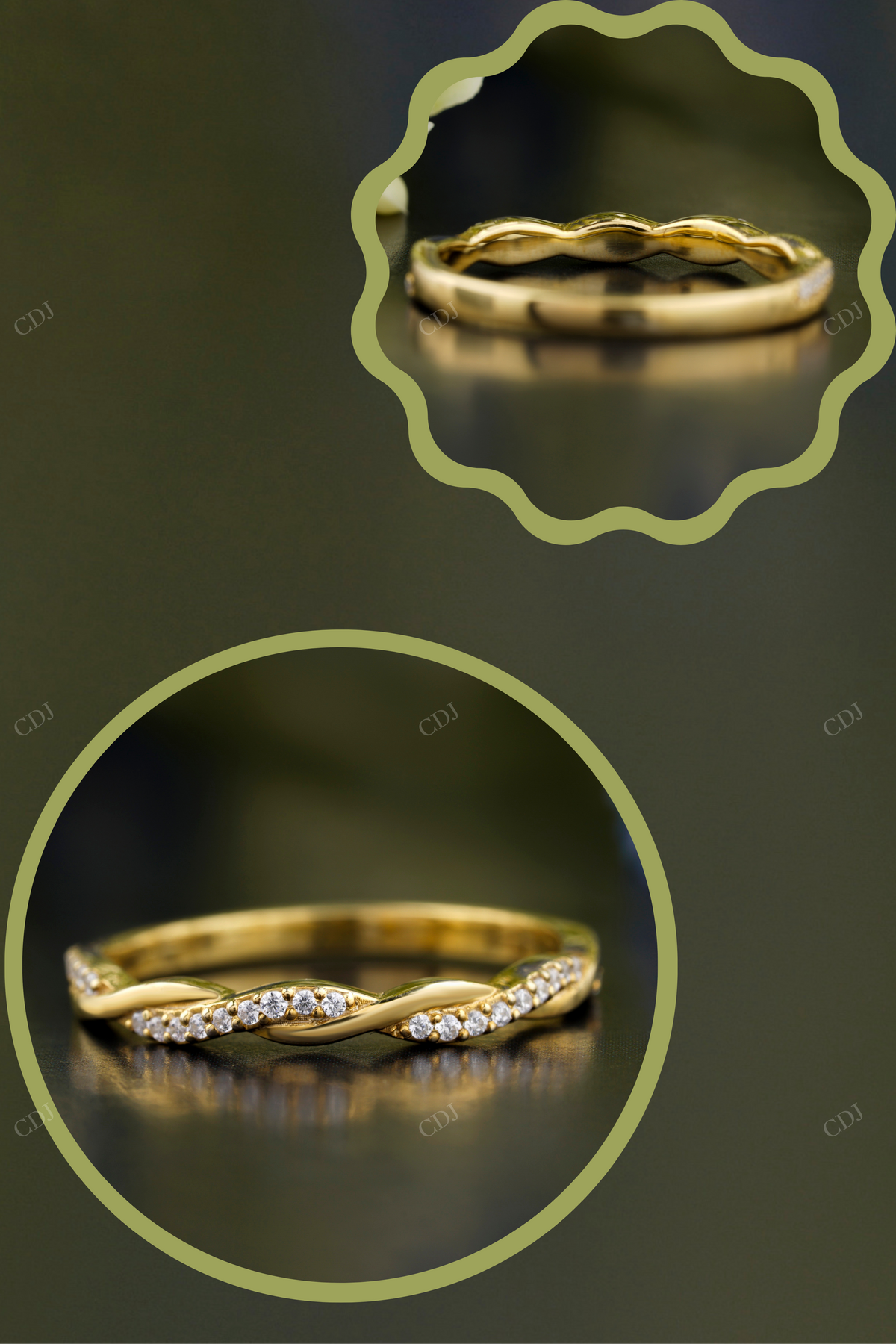 Curved Twist Lab-Grown Diamond Band customdiamjewel