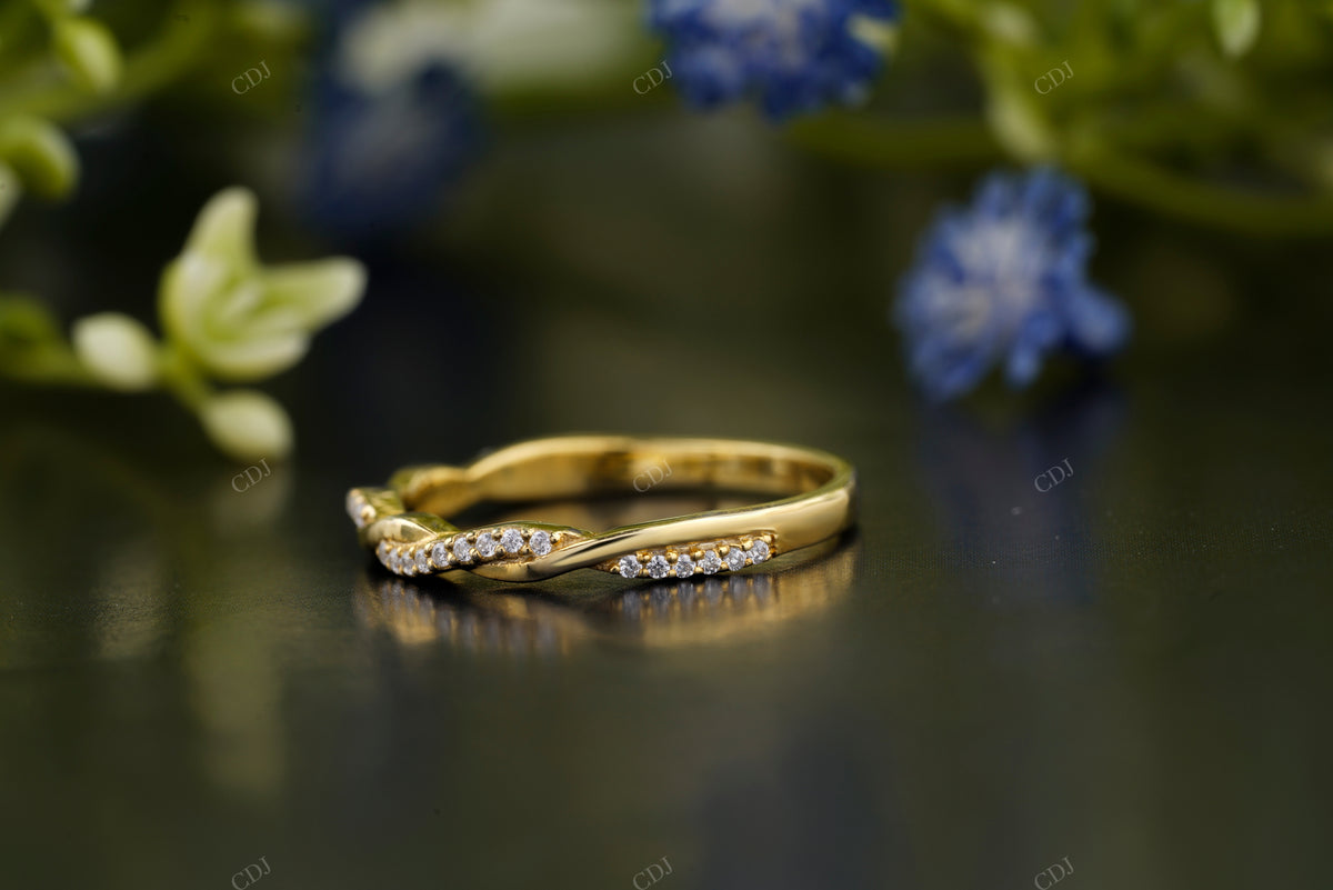Curved Twist Lab-Grown Diamond Band customdiamjewel