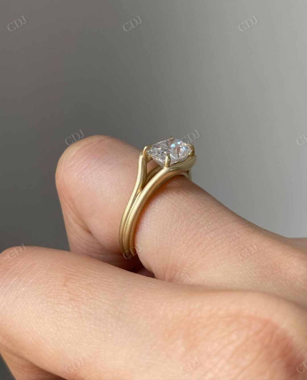 Lab Grown Diamond Handmade Moissanite Ring