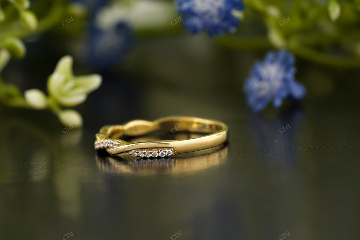 Curved Twist Lab-Grown Diamond Band customdiamjewel