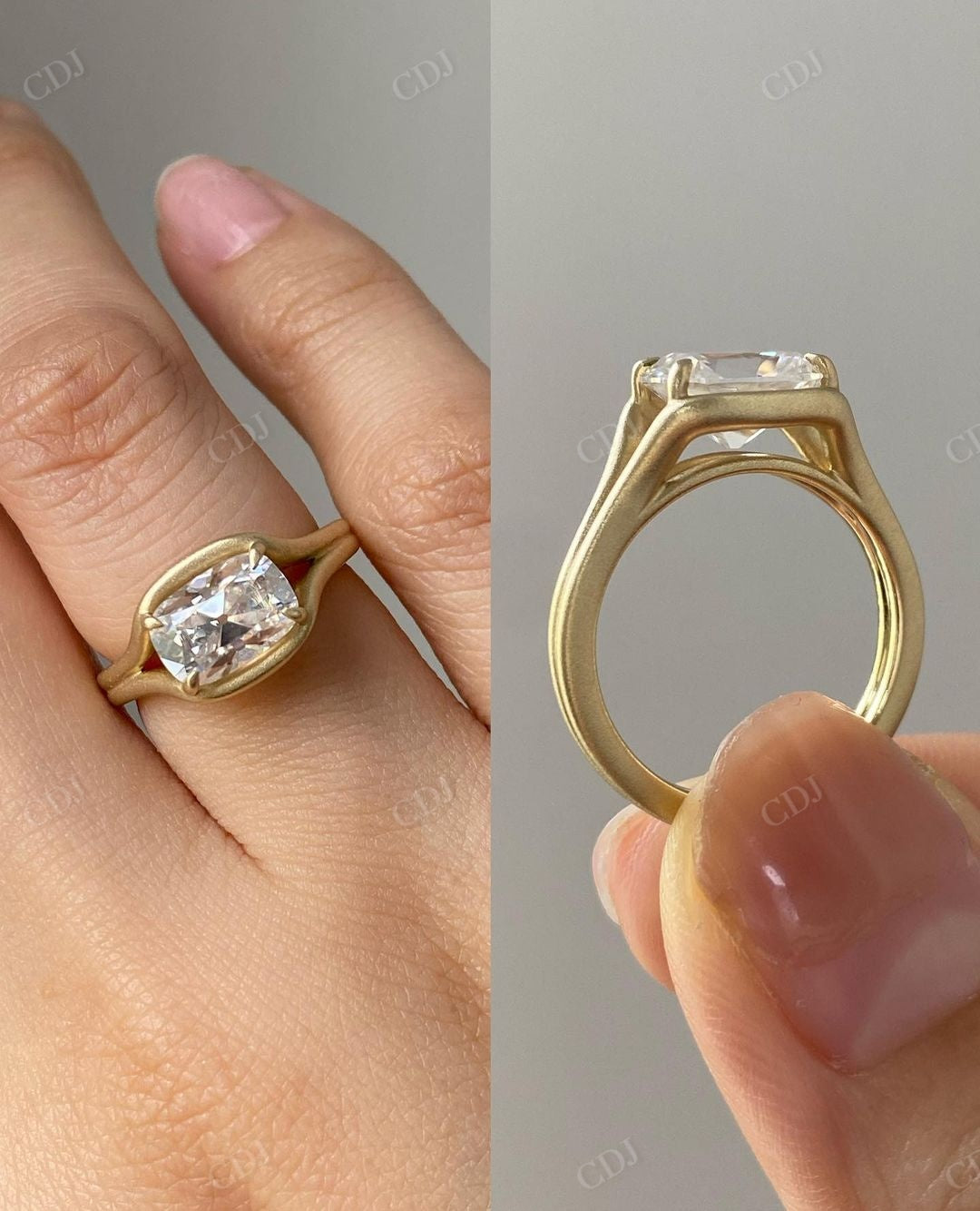 Lab Grown Diamond Handmade Moissanite Ring