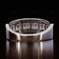 0.29CT Round and Baguette Natural Diamond Half Eternity Wedding Band  customdiamjewel   