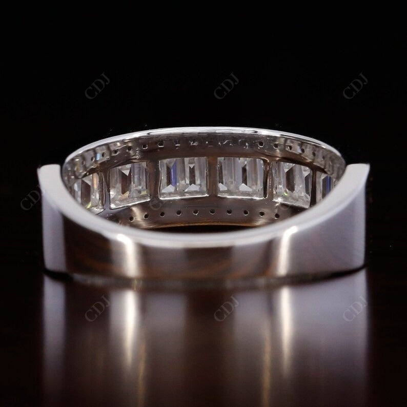0.29CT Round and Baguette Natural Diamond Half Eternity Wedding Band  customdiamjewel   