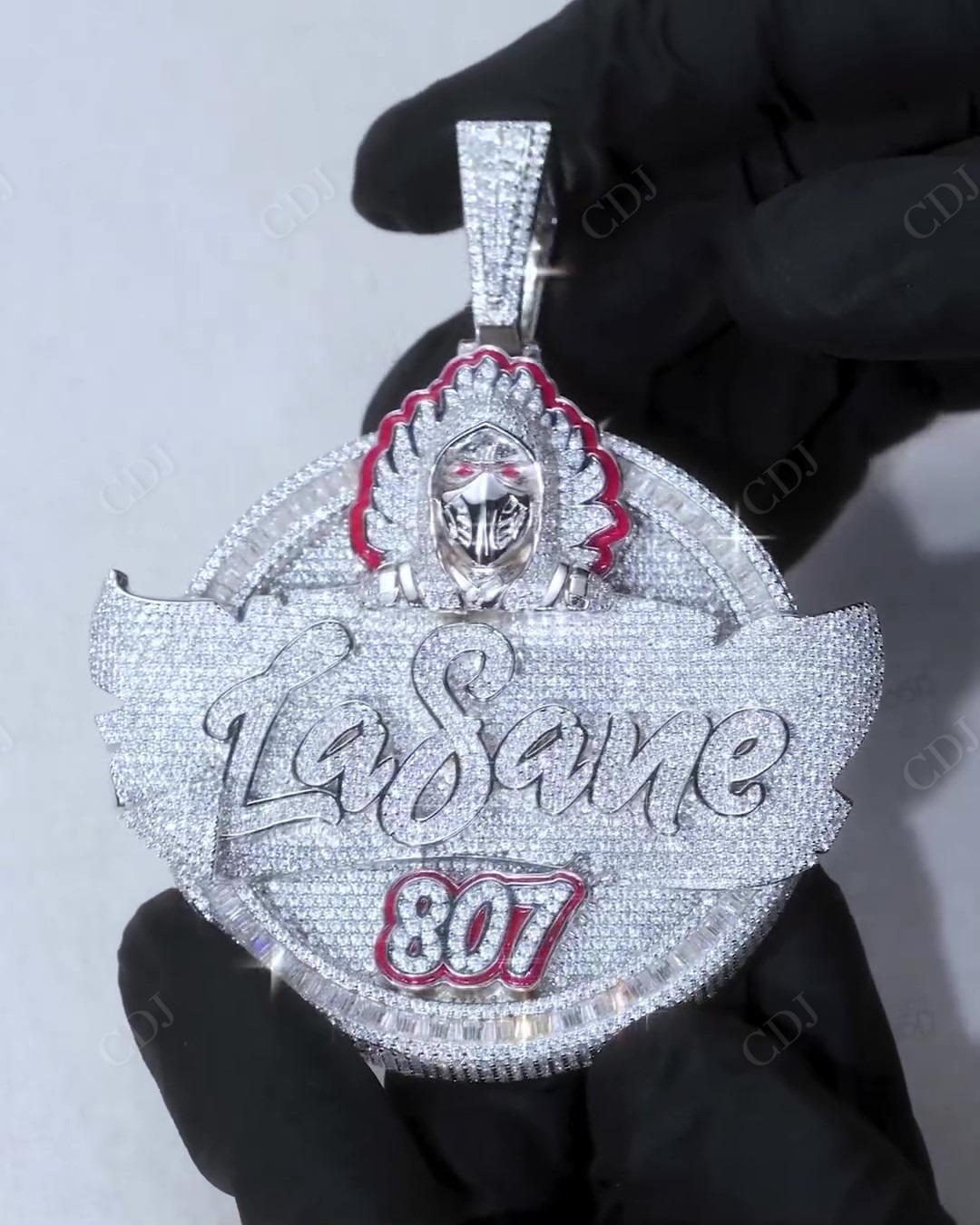 Hip Hop Two Tone 3D Face Customized Pendant hip hop jewelry CustomDiamJewel   