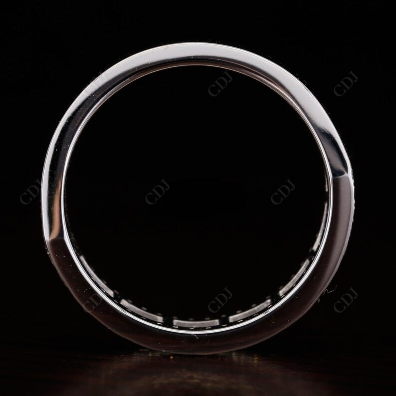0.29CT Round and Baguette Natural Diamond Half Eternity Wedding Band  customdiamjewel   