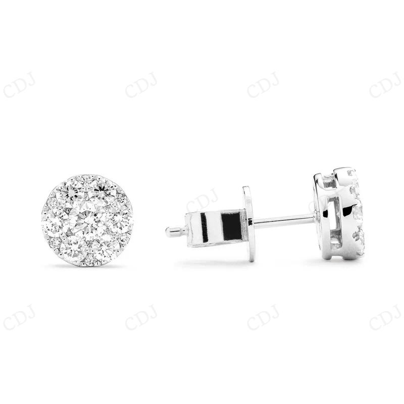 0.68 CT Moissanite Diamond Unique Stud Earrings Stud earrings CustomDiamJewel