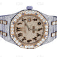 AP Two Tone Rose Gold Moissanite Diamond Arabic Dial Watch customdiamjewel