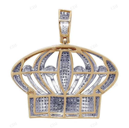 925 Silver Moissanite Customized Royal Crown Pendant CustomDiamJewel