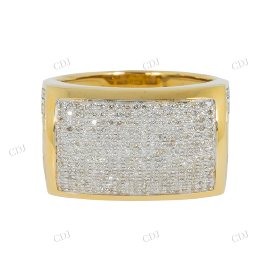 0.85 CTW Sterling Sliver Moissanite Rectangular Statement RIng Hip Hop Ring customdiamjewel