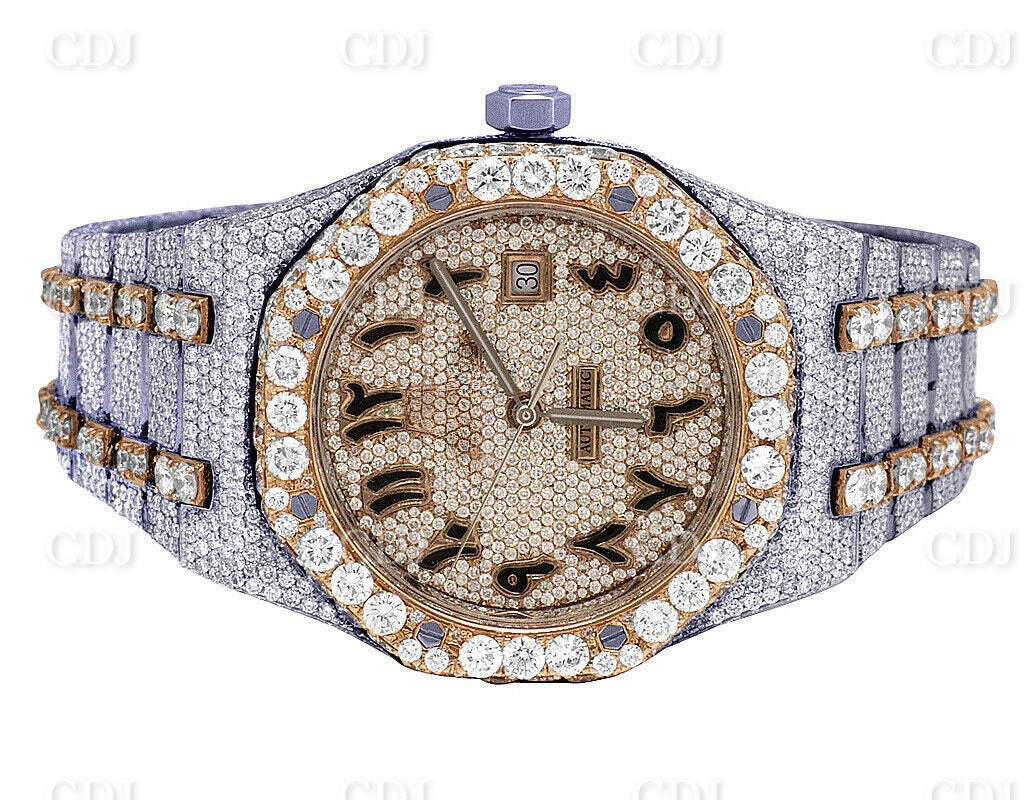 Moissanite Diamond Studded Fully Iced Out Watch For Men customdiamjewel