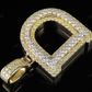 Custom Letter 'D' Initial Natural Diamond Pendent 10K Two Tone Gold CustomDiamJewel