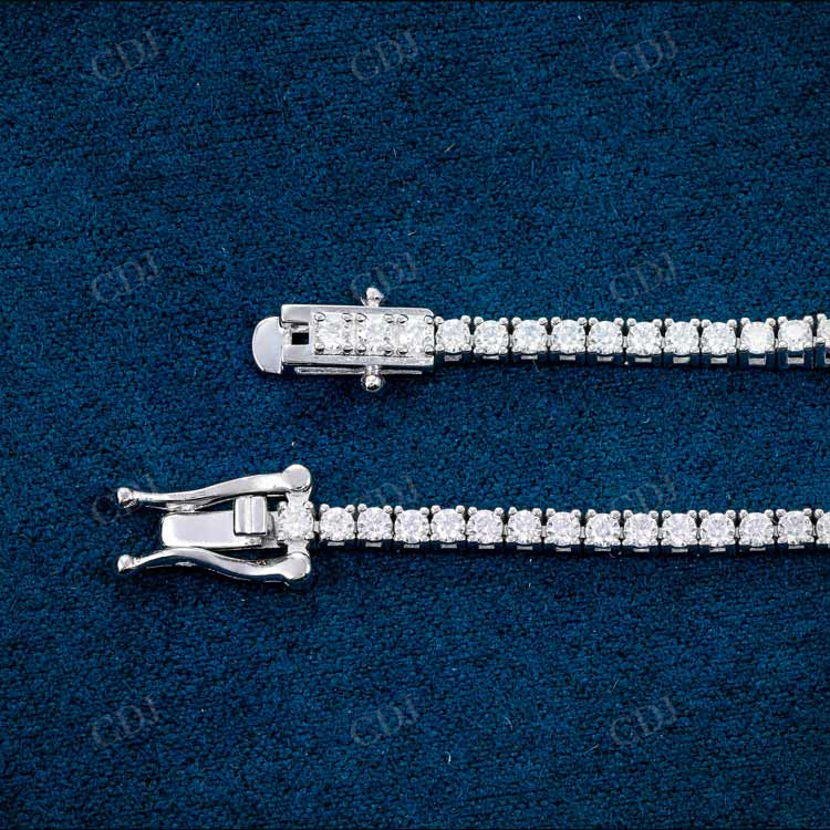 2MM White Gold Tennis Bracelet hip hop jewelry customdiamjewel   