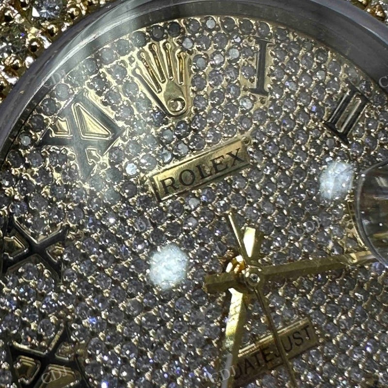 Moissanite Diamond Rolex Bust Down Watch For Men customdiamjewel