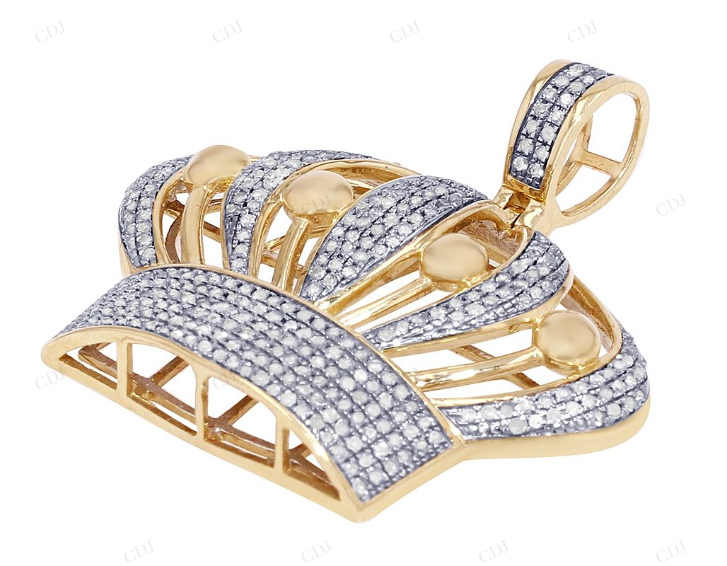 925 Silver Moissanite Customized Royal Crown Pendant CustomDiamJewel