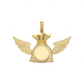 Silver Moissanite Money Bag Angel Wings Pendant hip hop jewelry customdiamjewel