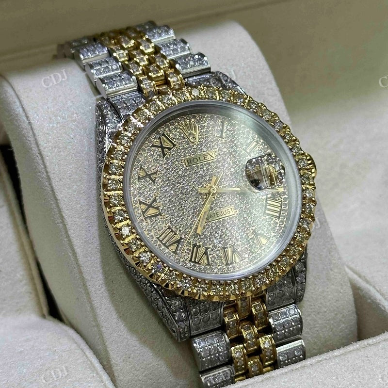 Moissanite Diamond Rolex Bust Down Watch For Men customdiamjewel