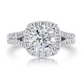 Round Cut Moissanite Eternity Engagement Ring  customdiamjewel   