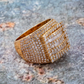 Silver Moissanite Baguette & Round Diamond Ring hip hop jewelry customdiamjewel