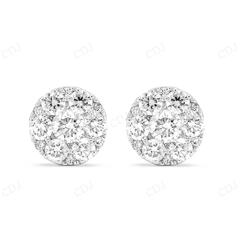 0.68 CT Moissanite Diamond Unique Stud Earrings Stud earrings CustomDiamJewel