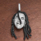 Black And White Diamond Iced Out Hip Hop Face Pendant hip hop jewelry customdiamjewel   