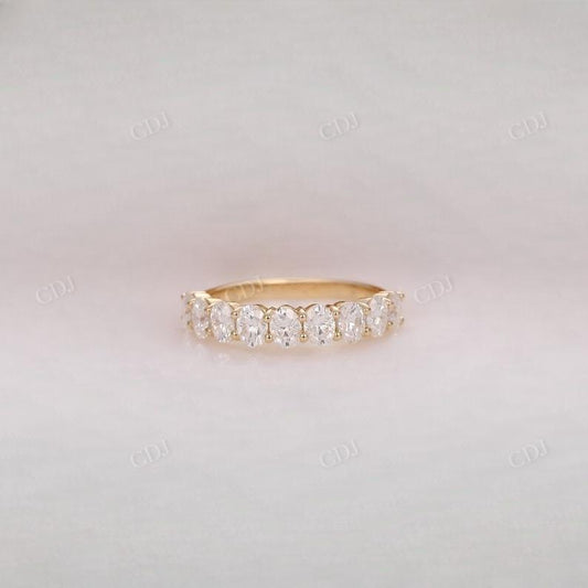 1.52CTW Half Eternity Oval Cut Natural Diamond Wedding Band Wedding Band customdiamjewel   