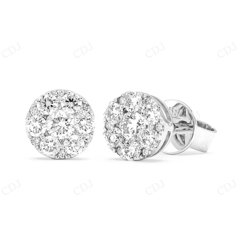 0.68 CT Moissanite Diamond Unique Stud Earrings Stud earrings CustomDiamJewel