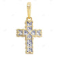 Illusion Set 1.3 Inch Lab Grown Diamond 10K Gold Cross Pendant Hip Hop Pendent customdiamjewel