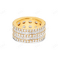5 Row Baguette & Round Lab Grown Diamond Eternity Band hip hop jewelry CustomDiamJewel