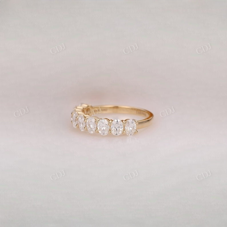 1.52CTW Oval Cut Lab Grown Diamond Half Eternity Wedding Band  customdiamjewel   