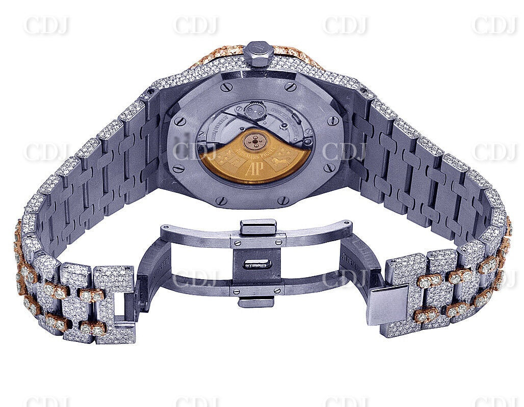 AP Two Tone Rose Gold Moissanite Diamond Arabic Dial Watch customdiamjewel