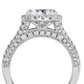Round Cut Moissanite Eternity Engagement Ring  customdiamjewel   