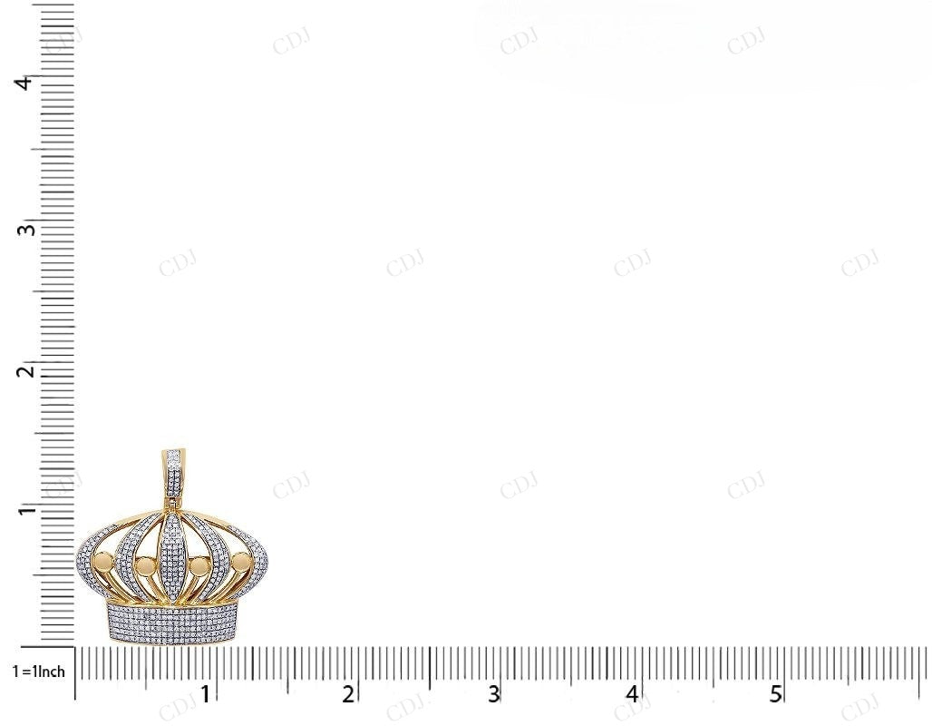 925 Silver Moissanite Customized Royal Crown Pendant CustomDiamJewel