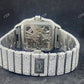 Cartier Skeleton Moissanite Studded Diamond Watch customdiamjewel