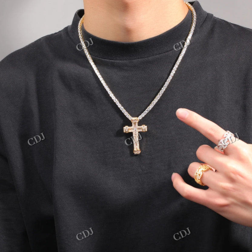 Custom Solid Gold Cross Design Diamond Hip Hop Pendant hip hop jewelry CustomDiamJewel