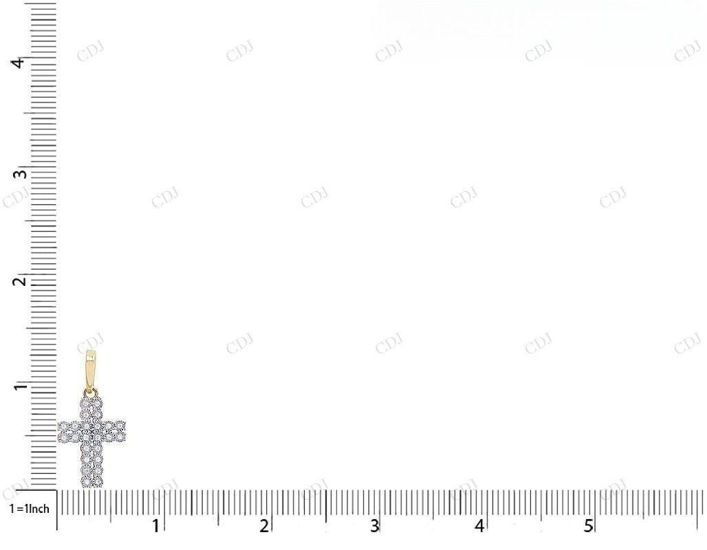 Illusion Set 1.3 Inch Lab Grown Diamond 10K Gold Cross Pendant Hip Hop Pendent customdiamjewel