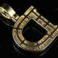 Custom Letter 'D' Initial Natural Diamond Pendent 10K Two Tone Gold CustomDiamJewel