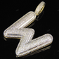 1.4" 1.20 CTW 10K Gold Natural Diamond Custom W Letter Pendant CustomDiamJewel
