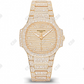 Full Yellow Iced Out Real Diamond ETA Swiss Movement Patek Philippe Watches customdiamjewel
