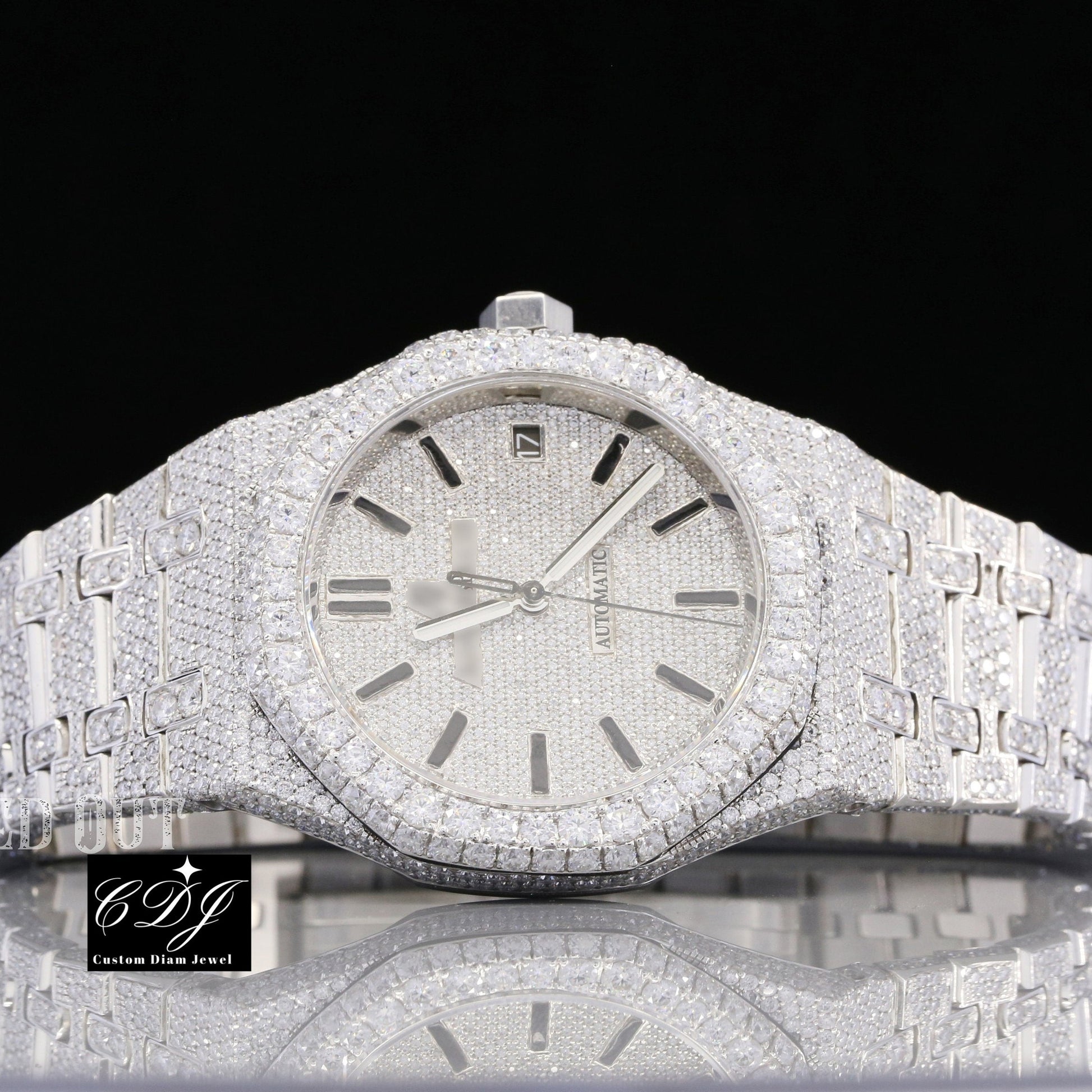 High quality 2025 VVS Moissanite Diamond Custom Iced Out Watch customdiamjewel