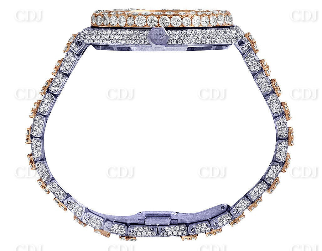 AP Two Tone Rose Gold Moissanite Diamond Arabic Dial Watch customdiamjewel