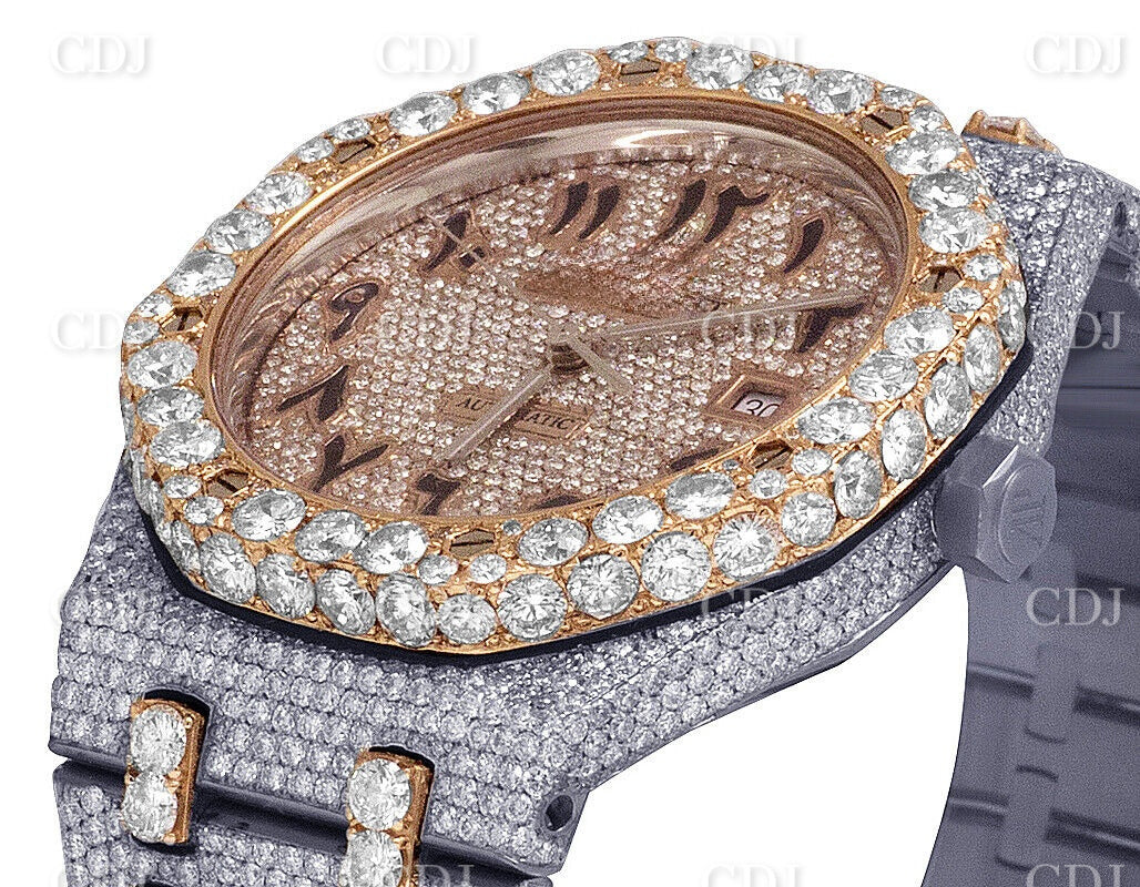 Moissanite Diamond Studded Fully Iced Out Watch For Men customdiamjewel