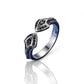 925 Silver Moissanite Studded Adjustable Gothic Ring hip hop jewelry CustomDiamJewel