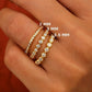 Round Cut Lab Grown Diamond Full Eternity Bezel Set Yellow Gold Wedding Band  customdiamjewel   
