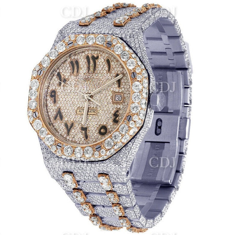Moissanite Diamond Studded Fully Iced Out Watch For Men customdiamjewel