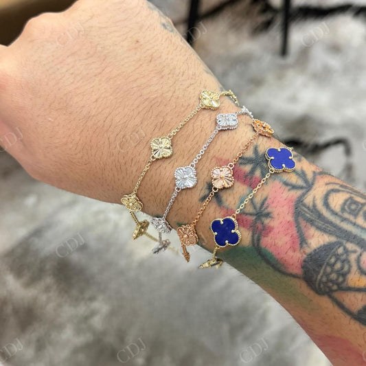 VVS Moissanite Flower leaf New Design Hand Bracelet beacelet CustomDiamJewel