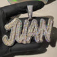 Hip Hop JUAN Custom Letter Pendant hip hop jewelry CustomDiamJewel   