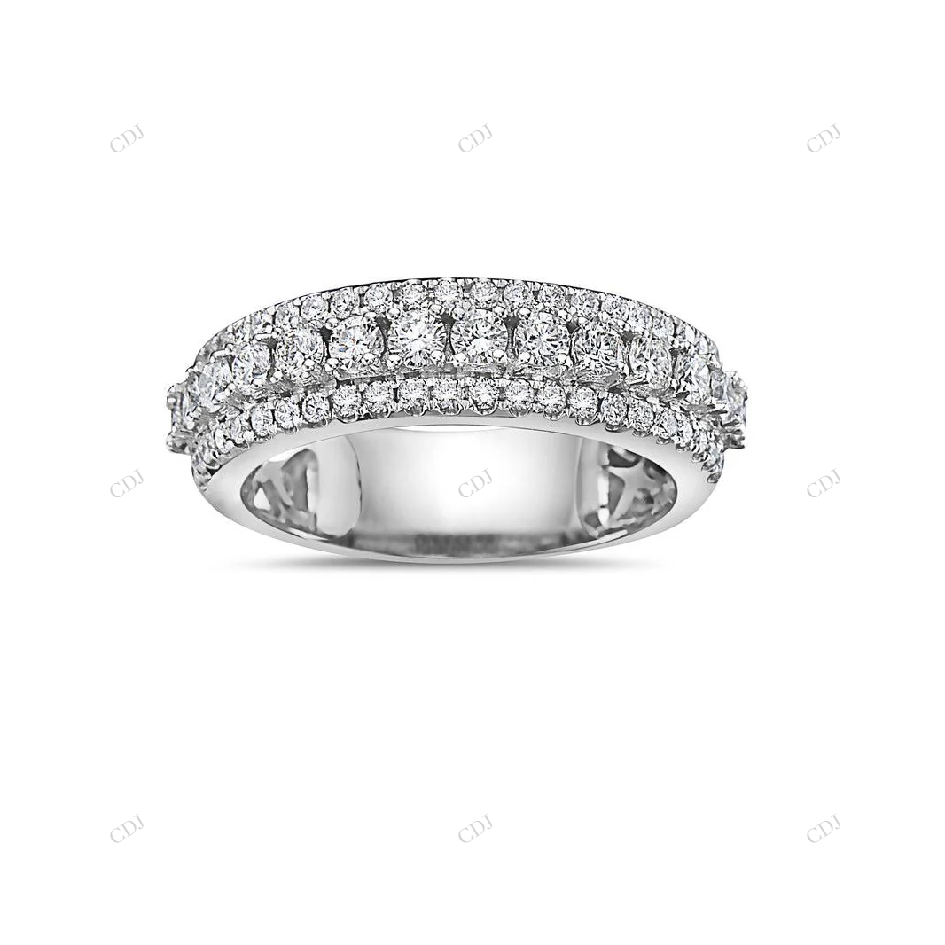 925 Silver Moissanite Full Eternity Ring hip hop jewelry customdiamjewel